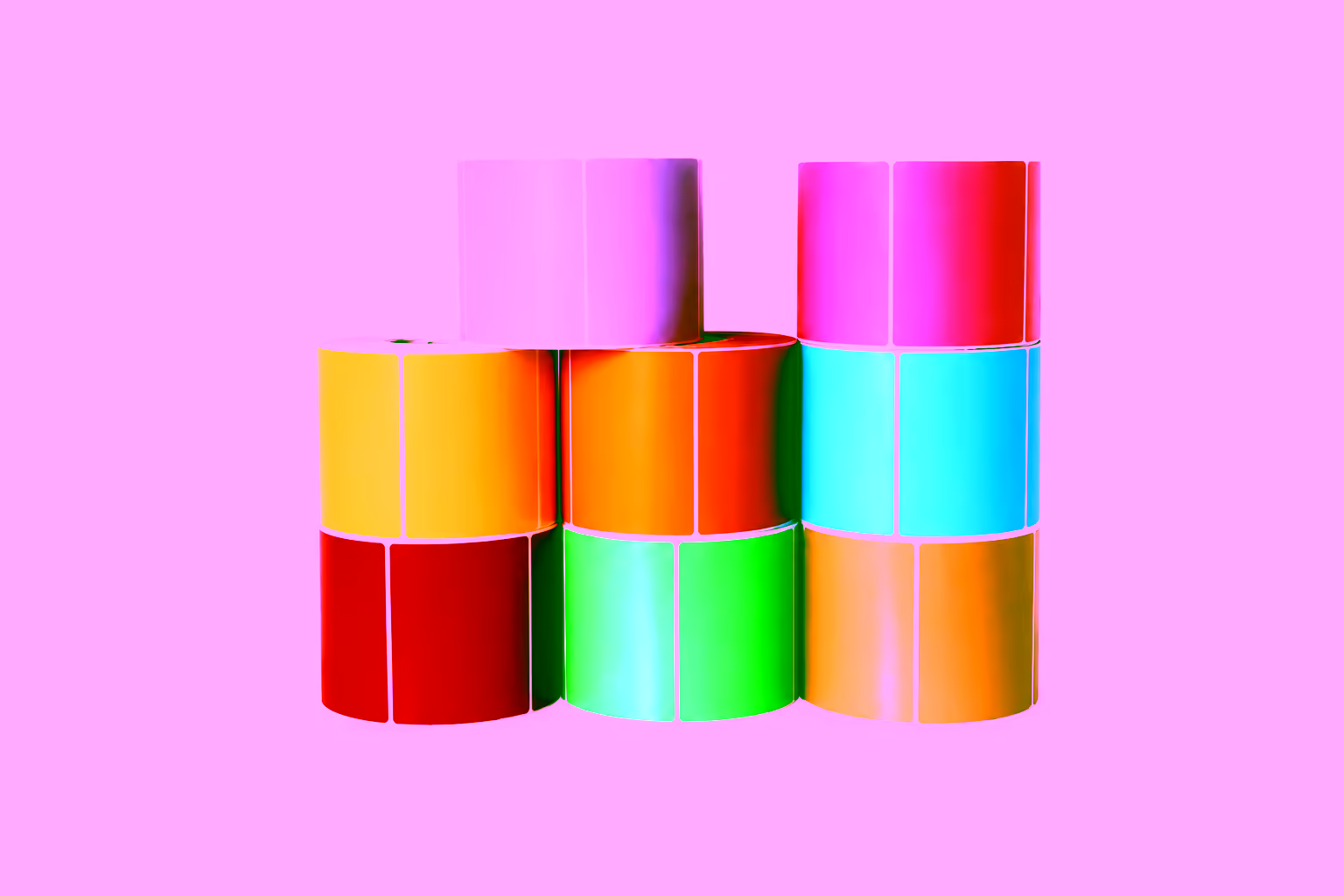 Coloured Labels for packaging, production and logistics